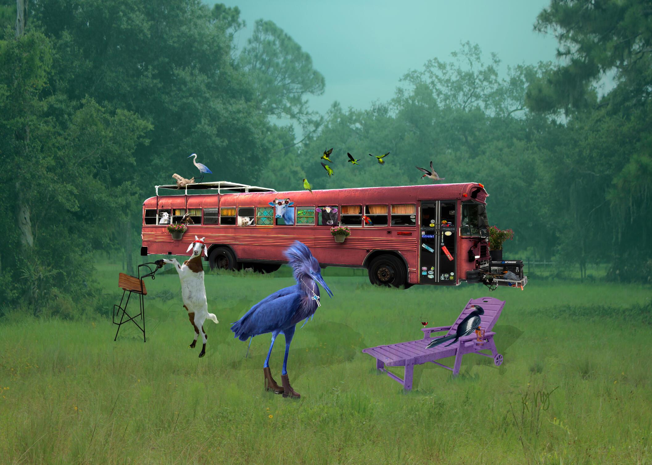 Birds Dancing in the Sky